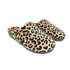 Vionic 10 Women's Mule Slippers Natural Leopard Gemma $70 NEW